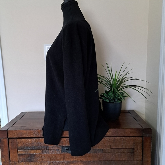 Splendid Sweater V-Neck Black Pull Over Women's Small Tunic Knit Top NWT - Picture 4 of 15